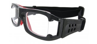Sportbrille L009 C12 in Schwarz Rot