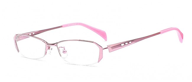 Pinkfarbene Halbrandbrille - Brille in der Trendfarbe Pink