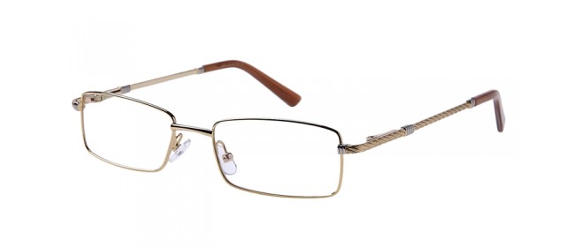 Die trendige goldene Vollrandbrille aus Metall für trendbewusste Männer und Frauen eignet sich bestens für Freizeit und Beruf. 