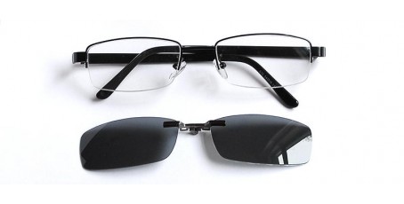 Gleitsichtbrille für den Herren mit Sonnenclip