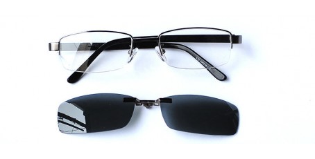 Herren Gleitsichtbrille mit Sonnenclip