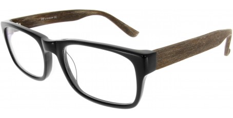 Groß Holzoptik Kunststoffrahmen Braun Brille Brillenfassung Kleine Applikationen 