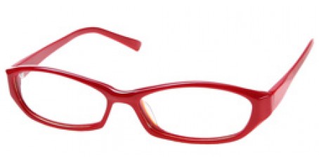 Damen Retro Brille - toller Rot Ton