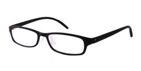Nerd-Vollrandbrille in Schwarz-rot 