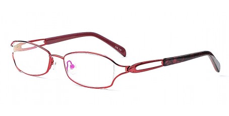 Brille in einer tollen rot & schwarz Farbkombination