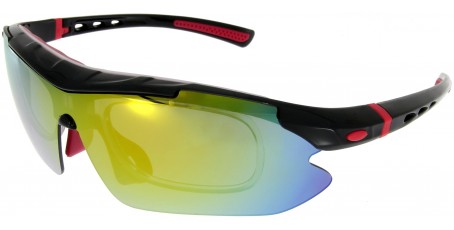 Sportbrille SP0890 in Schwarz Rot
