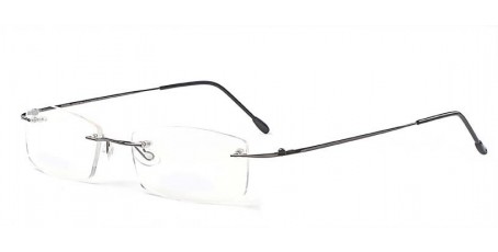 Randlose Gleitsichtbrille mit eckige Gläsern
