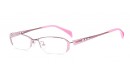 Pinkfarbene Halbrandbrille - Brille in der Trendfarbe Pink