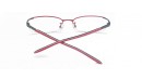 Trendige Damen-Halbrandbrille in Rot & Schwarz