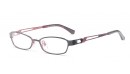 Trendige Vollrandbrille in Schwarz & Rot