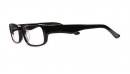 Schwarze Retro Brille - Große Gläser