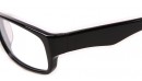 Schwarze Retro Brille - Große Gläser