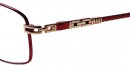 Rote Gleitsichtvollrandbrille aus Metall 