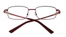 Rote Gleitsichtvollrandbrille aus Metall 