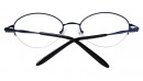 Blaue Gleisicht-Halbrandbrille aus Metall 