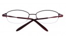 Halbrand Gleitsichtbrille aus Metall in Rot 