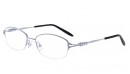 Halbrand Gleitsichtbrille aus Metall in Weiß