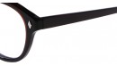 Runde Vollrand-Gleitsichbrille aus Kunststoff in Schwarz-Rot 