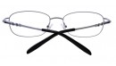 Weiße Halbrandbrille aus Metall - Schwarze Akzente