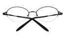 Schwarze Halbrandbrille aus Metall mit Federscharnier 