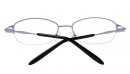 Halbrandbrille aus Metall in Weiß 