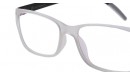 Nerd-Vollrandbrille in Schwarz-weiß 