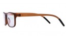 Nerd-Vollrandbrille in braun-weiß 