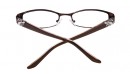 Braune Damen Vollrandbrille mit Strasssteinen