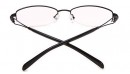 Schwarze Halbrandbrille - detailreiche Bügel