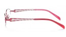 Schmale Halbrandbrille in Rot 